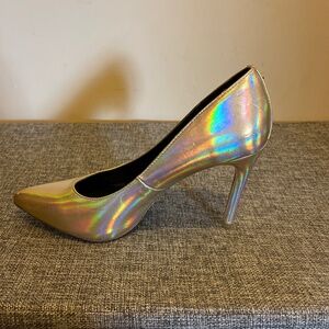 Gold/rainbow heels